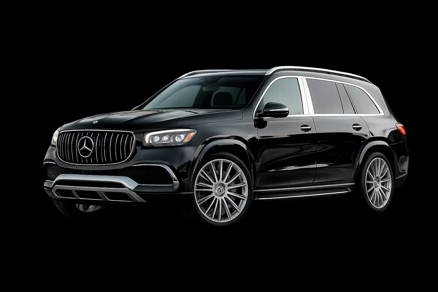 Black Mercedes-Maybach GLS SUV