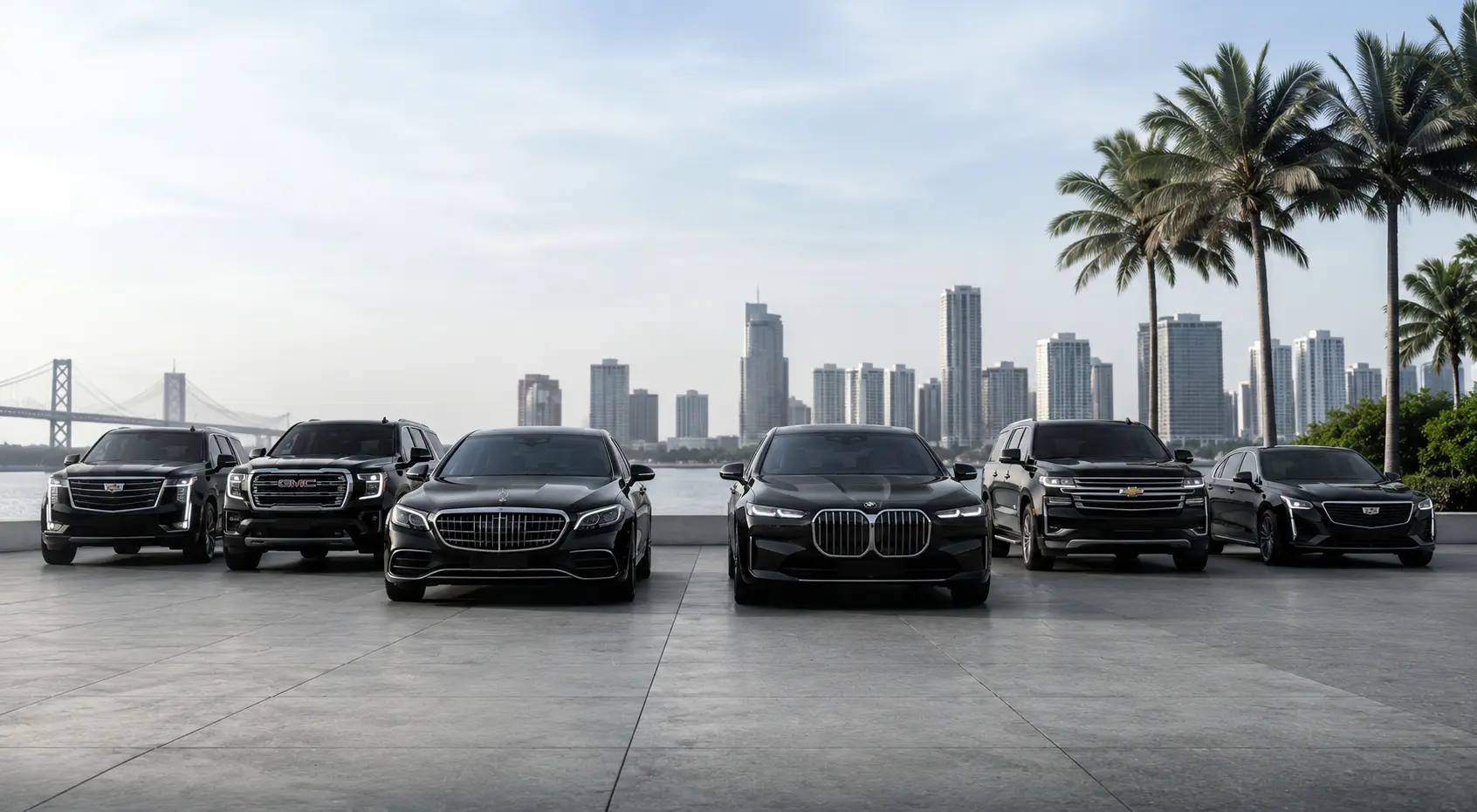 Black Cadillac Escalade SUV.