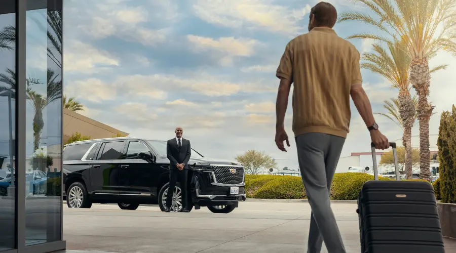 Luxury vehicle on an open highway